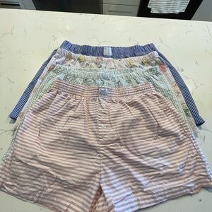 Rae Dunn Striped and Floral Shorts Set - Blue, Pink, Green